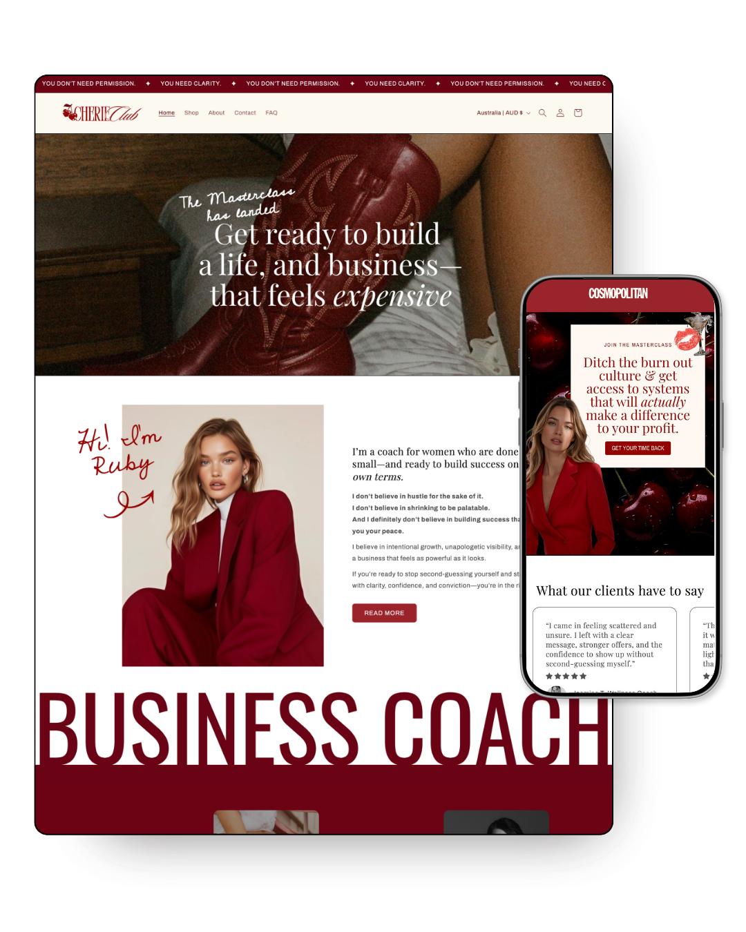 CHERIE 2.0 | One Day Website by AA Creative Co