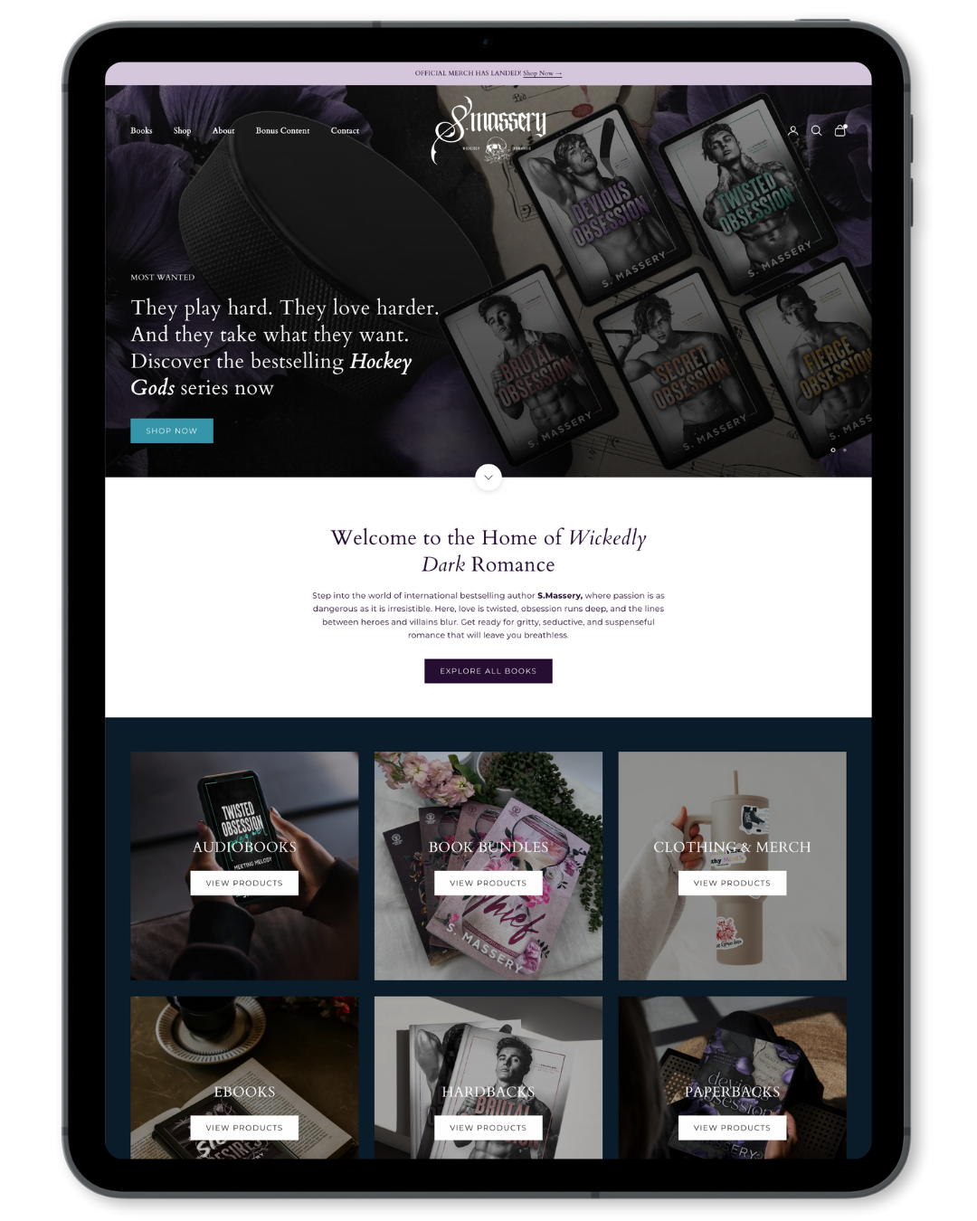 S.Massery custom website design by AA Creative Co.