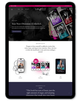 S.M. West website displayed on a tablet screen