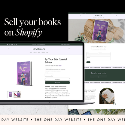 Discover Isabella – a modern and captivating Shopify template designed for authors who seek to boost their online presence with an energetic and visually appealing design.