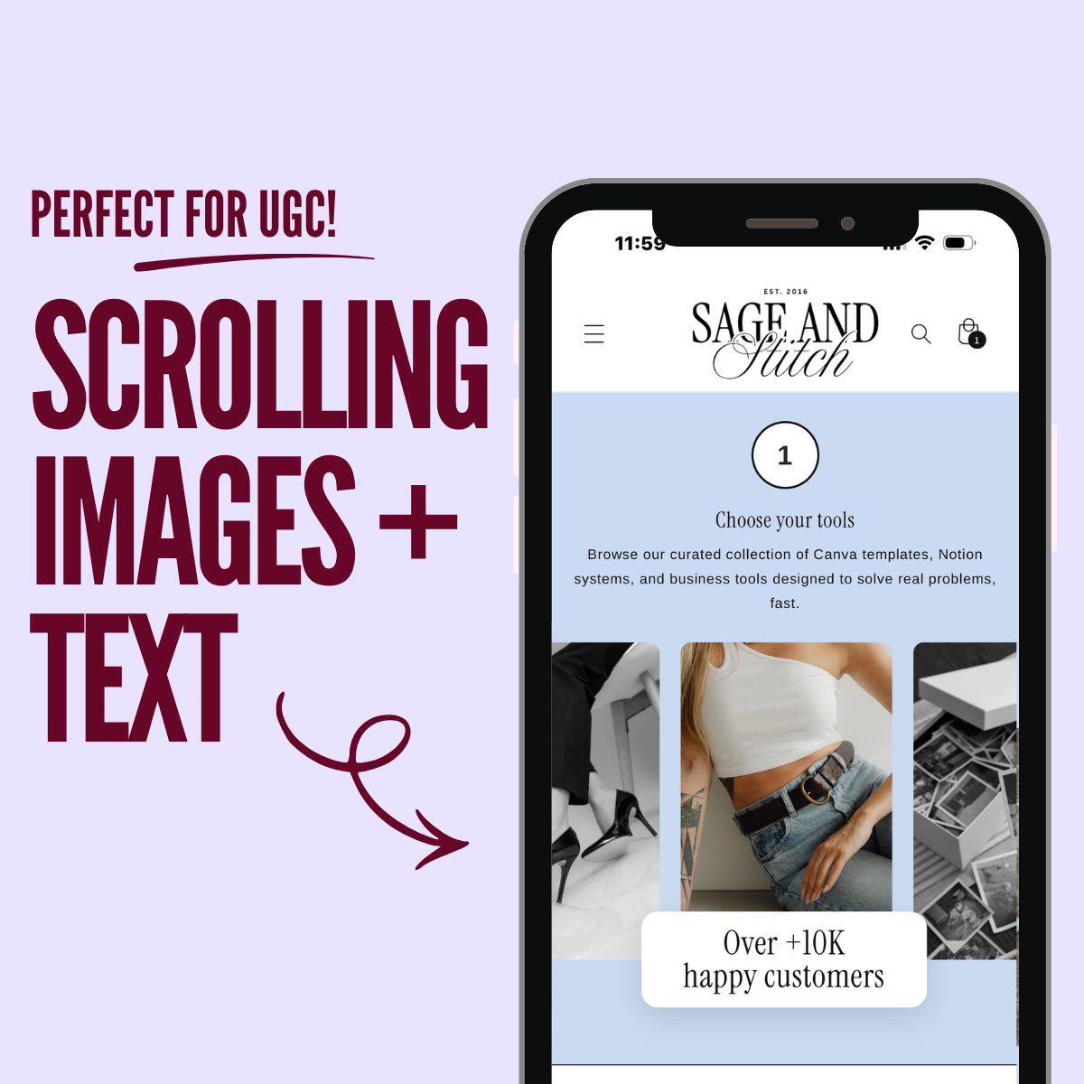 Scrolling Images + Text